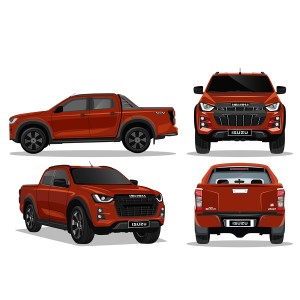 طرح لایه باز ماشین ایسوزو شاسی بلند