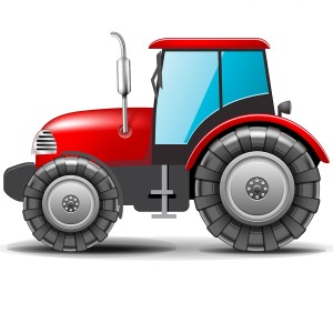 طرح لایه باز تراکتور قرمز رنگ