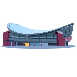 طرح لایه باز استادیوم ورزشی مدرن