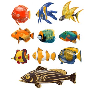 طرح لایه باز ماهی و آبزیان دریایی و اکواریوم
