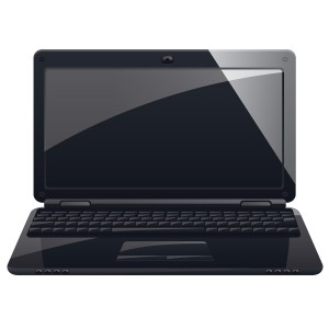 طرح لایه باز  آیکن باز لپ تاپ رایانه شخصی کامپیوتر