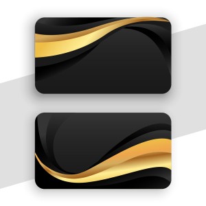 طرح لایه باز و وکتور کارت ویزیت پس زمینه مشکی