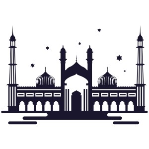 طرح لایه باز و وکتور مسجد و عبادتگاه مسلمانان