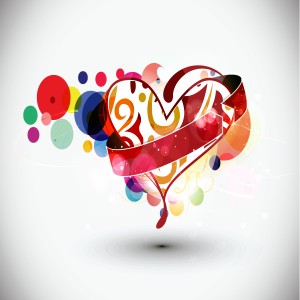 طرح لایه باز قلب عاشقانه