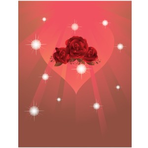 طرح لایه باز کارت پستال عاشقانه