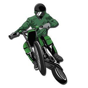 طرح لایه باز موتور سیکلت با راننده