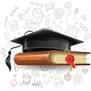 طرح لایه باز کلاه فارغ التحصیلی و کتاب