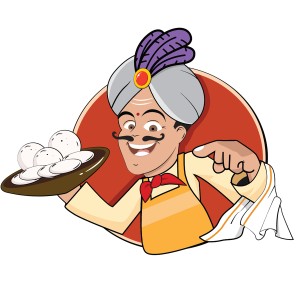 طرح لایه باز کاراکتر سر آشپز مرد