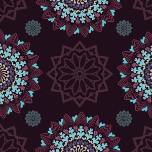 طرح لایه باز پترن گل های ماندالا و اسلیمی