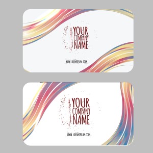 طرح لایه باز کارت ویزیت با خط های رنگی