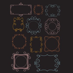 طرح لایه باز قاب های اسلیمی