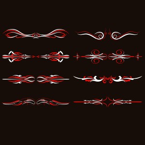 طرح لایه باز الگوهای منحنی گل های اسیمی