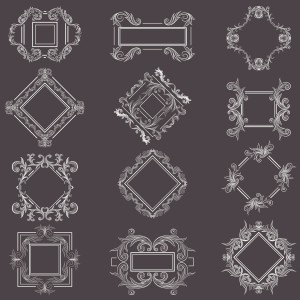 طرح لایه باز پک قاب های وکتور