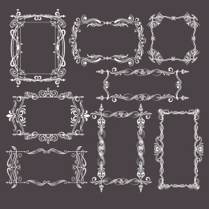 طرح لایه باز پک حاشیه های اسلیمی گل دار