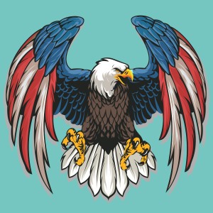 طرح لایه باز وکتور عقاب در حال شکار