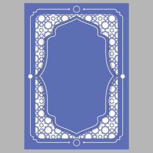 طرح لایه باز و وکتور قاب اسلیمی خاتم کاری