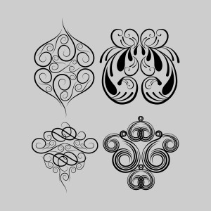 طرح لایه باز گل و بوته های اسلیمی