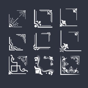 طرح لایه باز گل های حاشیه گوشه اسلیمی