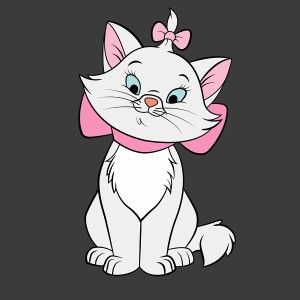 طرح لایه باز وکتوز کاراکتر گربه سفید