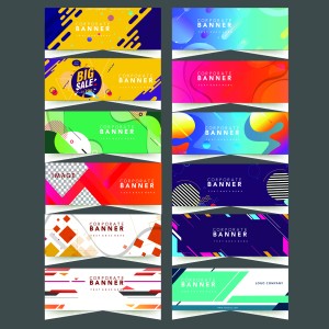 طرح لایه باز وکتور بنرهای شخصی و شرکتی