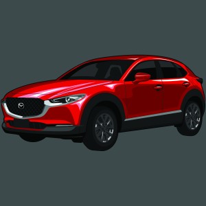 طرح لایه باز وکتور ماشین ساسی بلند مزدا