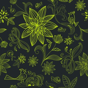 طرح لایه باز وکتور گل و بوته اسلیمی