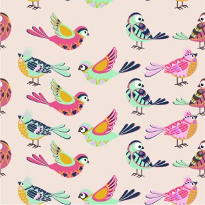 طرح لایه باز وکتور پترن پرندگان گنجشک