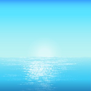 طرح لایه باز وکتور غروب آفتاب در دریا