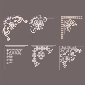 طرح لایه باز گل های حاشیه اسلیمی اسلامی