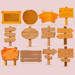 طرح لایه باز وکتور انواع تابلو چوبی