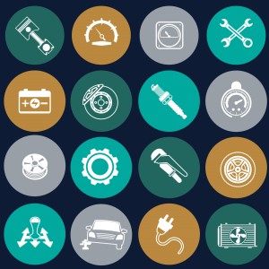 طرح لایه باز وکتور آیکن های ابزار و قطعات ماشین