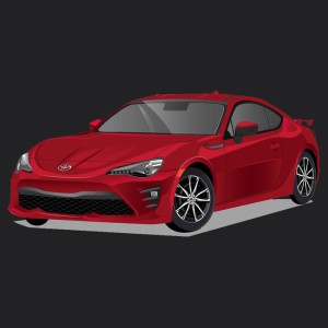 طرح لایه باز وکتور ماشین اسپرت شرکت تویوتا