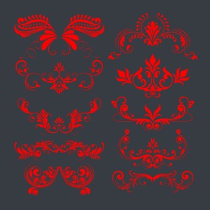 طرح لایه باز وکتور مجموعه گل های اسلیمی اسلامی