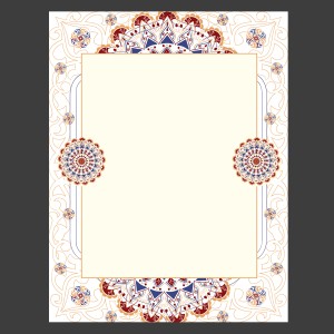 طرح رایگان وکتور قاب اسلیمی اسلامی عربی