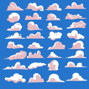 وکتور لایه باز ابر در طرح ها و حالت های مختلف