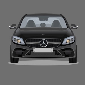 طرح لایه باز وکتور ماشین اسپرت مرسدس بنز