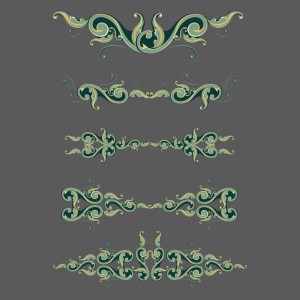 طرح لایه باز وکتور مجموعه گل های اسلیمی گوشه