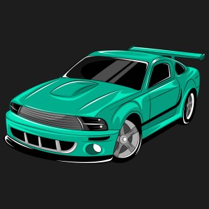 طرح لایه باز ماشین اسپرت دو در با کیفیت بالا