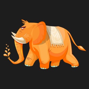 طرح لایه باز وکتور فیل در حال حرکت