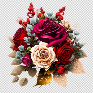 عکس png مجموعه دسته گل گل های زیبا رز.