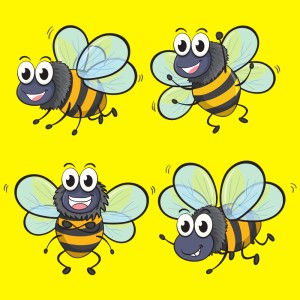 طرح لایه باز مجموعه وکتور زنبور عسل
