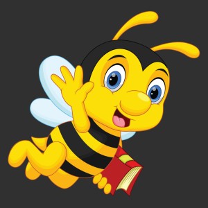 طرح لایه باز وکتور کاراکتر کارتونی زنبور عسل