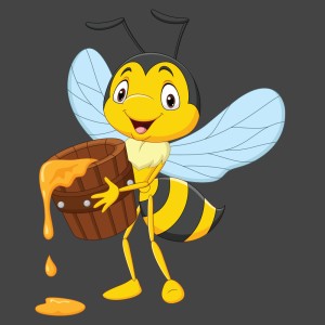 دانلود رایگان طرح رایگان زنبور عسل همراه با ظرف عس