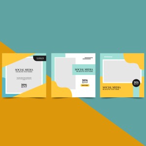 طرح لایه باز وکتور AI پست اینستاگرام با کیفیت بالا