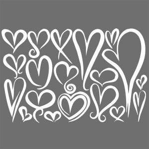 طرح لایه باز مجموعه آیکن های عاشقانه قلبی