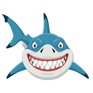 طرح لایه باز کوسه دریا با کیفیت بالا