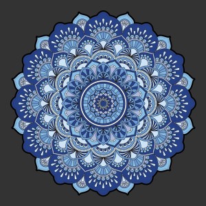 طرح لایه باز وکتور ماندالا فیروزه ای با کیفیت بالا