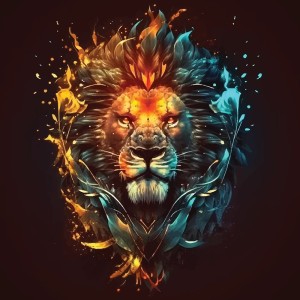 طرح لایه باز وکتور سر شیر رنگی و با کیفیت بالا