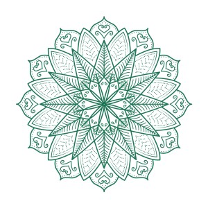 طرح لایه باز وکتور ماندالا با پس زمینه سفید