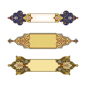 طرح لایه باز وکتور قاب عنوان با کیفیت بالا